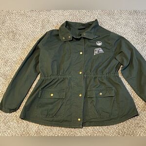 Star Wars Utility Jacket XXL Green Yoda Rebel Alliance Patch Military Style